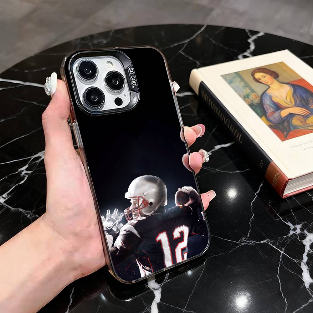 

Tom Brady Phone Case For iPhone 17,16,15,14,13,12,11 Plus,Pro Max,XS,Colorful Silver Black Cover iPhone14