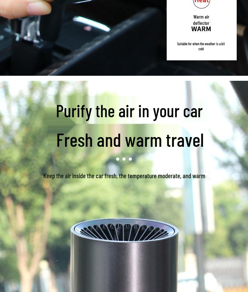 12V High-Power Car Cup Heater & Defroster