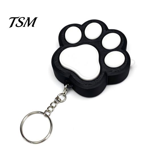 Novelty Bag Decoration Panda Paw Clicker Keychain, Cute Stress Relief Fidget Toy for Black And White Key Charm Car, Couple Ring Hanging Ornament,