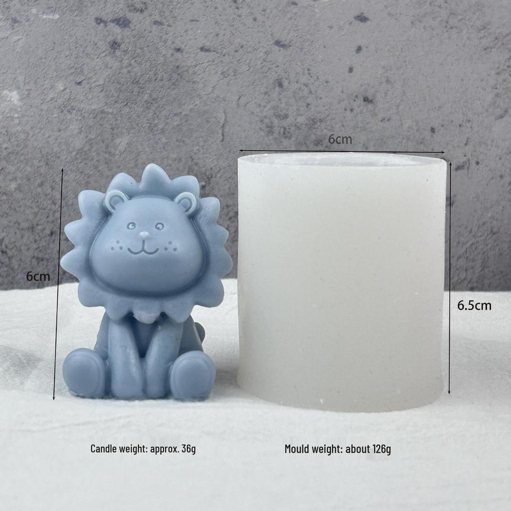 3D Lion Silicone Mold for Handmade DIY Candle, Aromatherapy Plaster, or Diffuser Stone Decoration