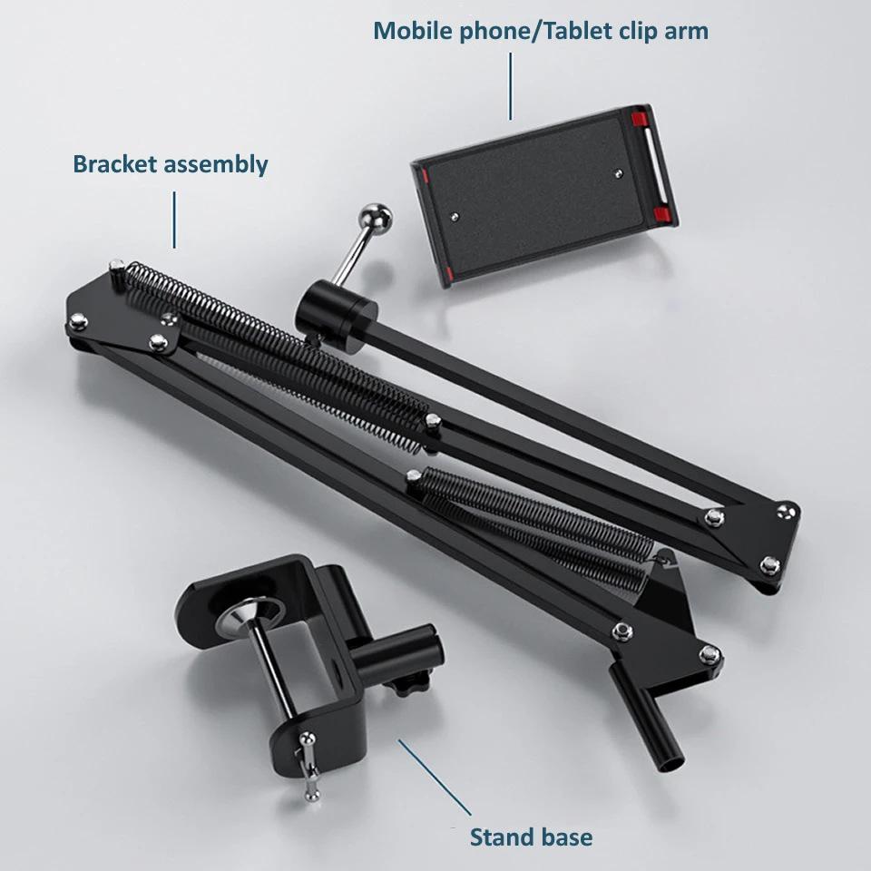 Mobile/Tablet Microphone 35 Stand for Video Chat, Binge Watching, Desktop, Bedside, and Live Streaming.