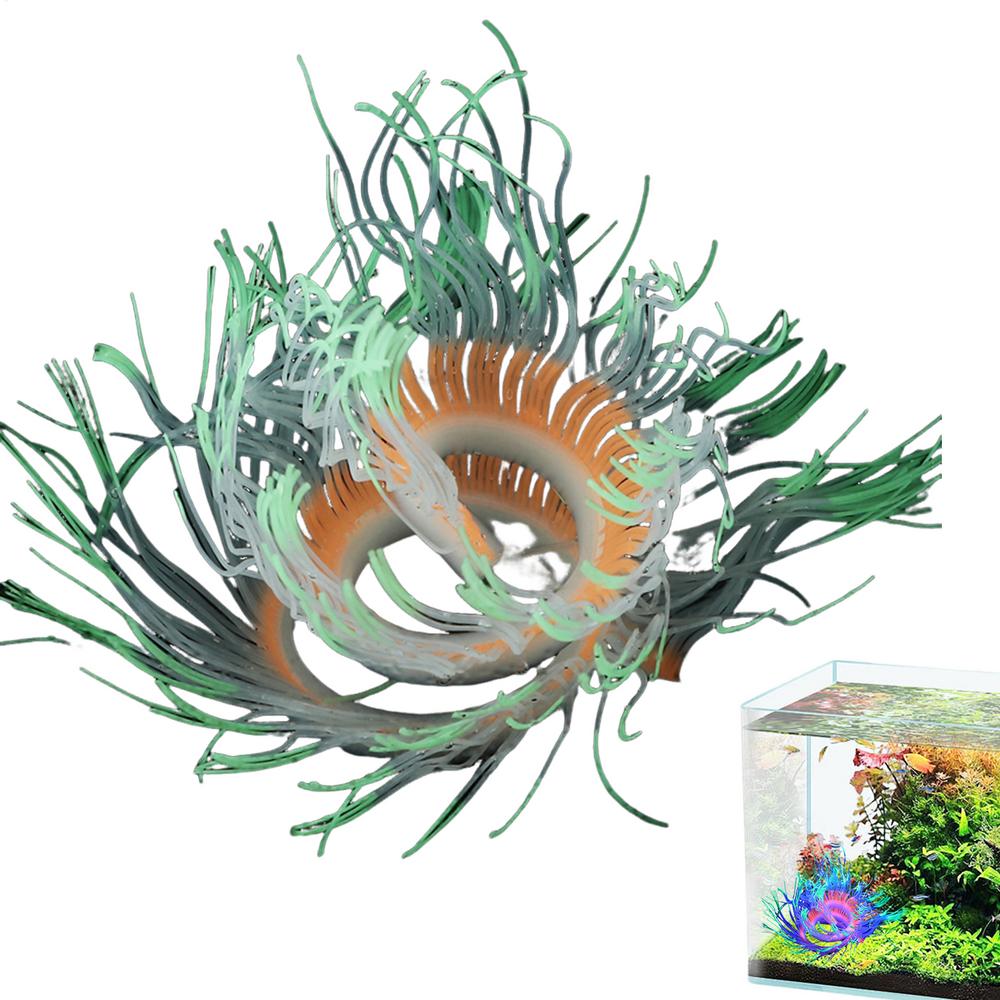 Sea Anemone Decorations For Aquarium Sea Anemone Ornaments Silicone For Fish Tank Artificial Aquarium Decorations For Freshwater