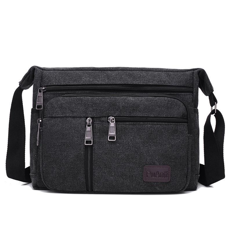 Herren Canvas Umhängetasche Mit Polyesterfutter Für Business Und Freizeit