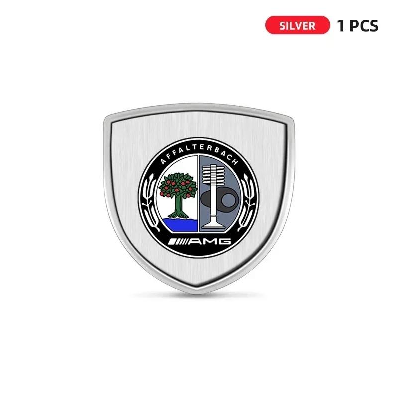 

2025 For Mercedes-Benz 1/2pcs 3D Metal Car Styling Shield Emblem Badge Decorative Decals For Mercedes Benz A180 A200 A260 W203 W