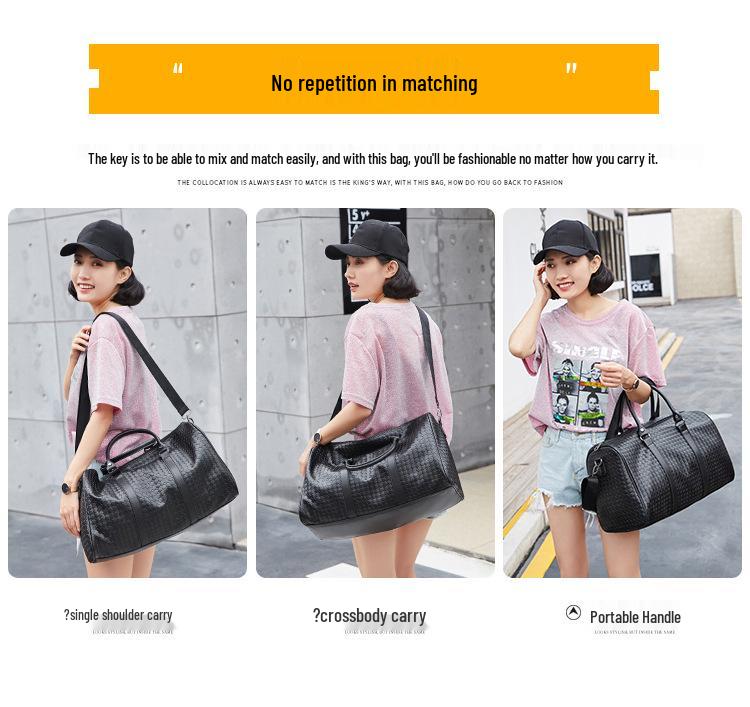 Large Capacity Waterproof PU Travel Bag for Men and Women