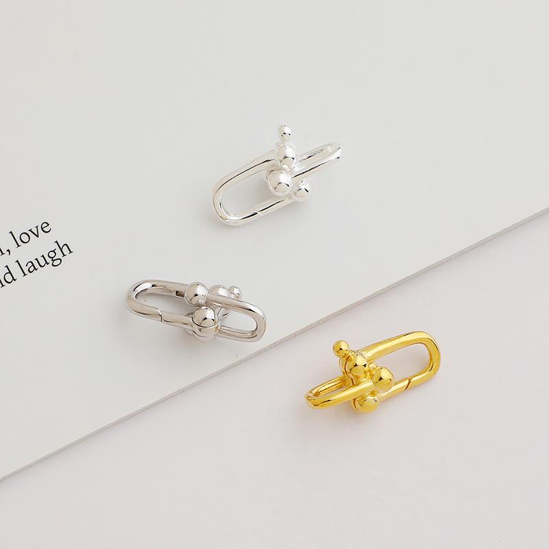 S925 Sterlingsilber Hufeisen Schnalle Perlenkette & Armband Verschluss