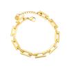 Simple Geometric Chain Bracelet Fashion Creative Link Design High-End Jewelry for Women