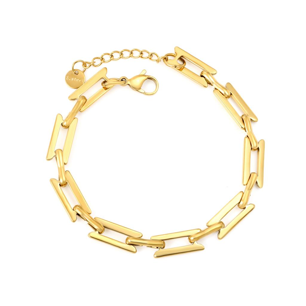 Simple Geometric Chain Bracelet Fashion Creative Link Design High-End Jewelry for Women