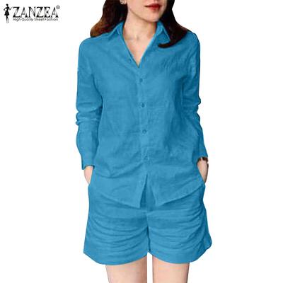 Damen-Bluse und Shorts, lässiges zweiteiliges Anzug-Set