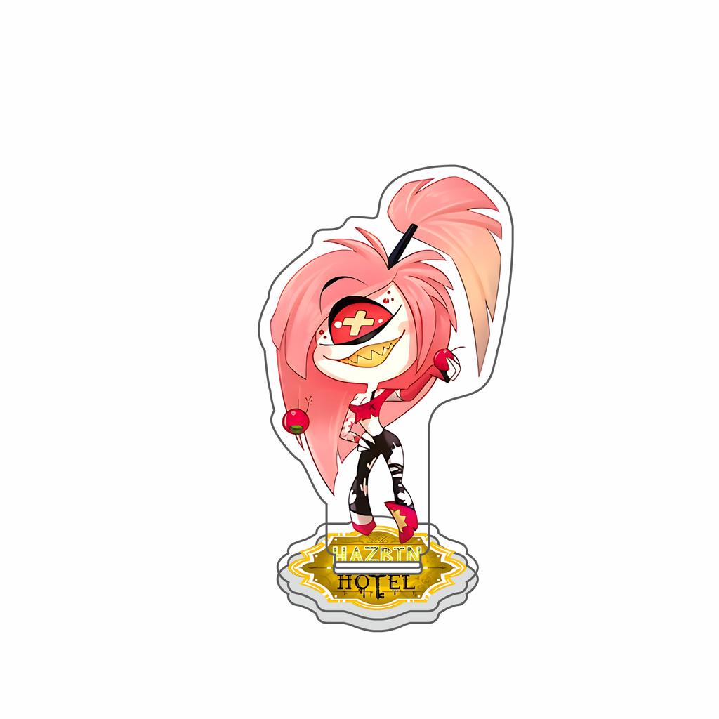 Anime Figure Hazbin Hotel Charlie Morningstar Vaggie Alastor Acrylic figure stand Desktop ornament Festival keychain