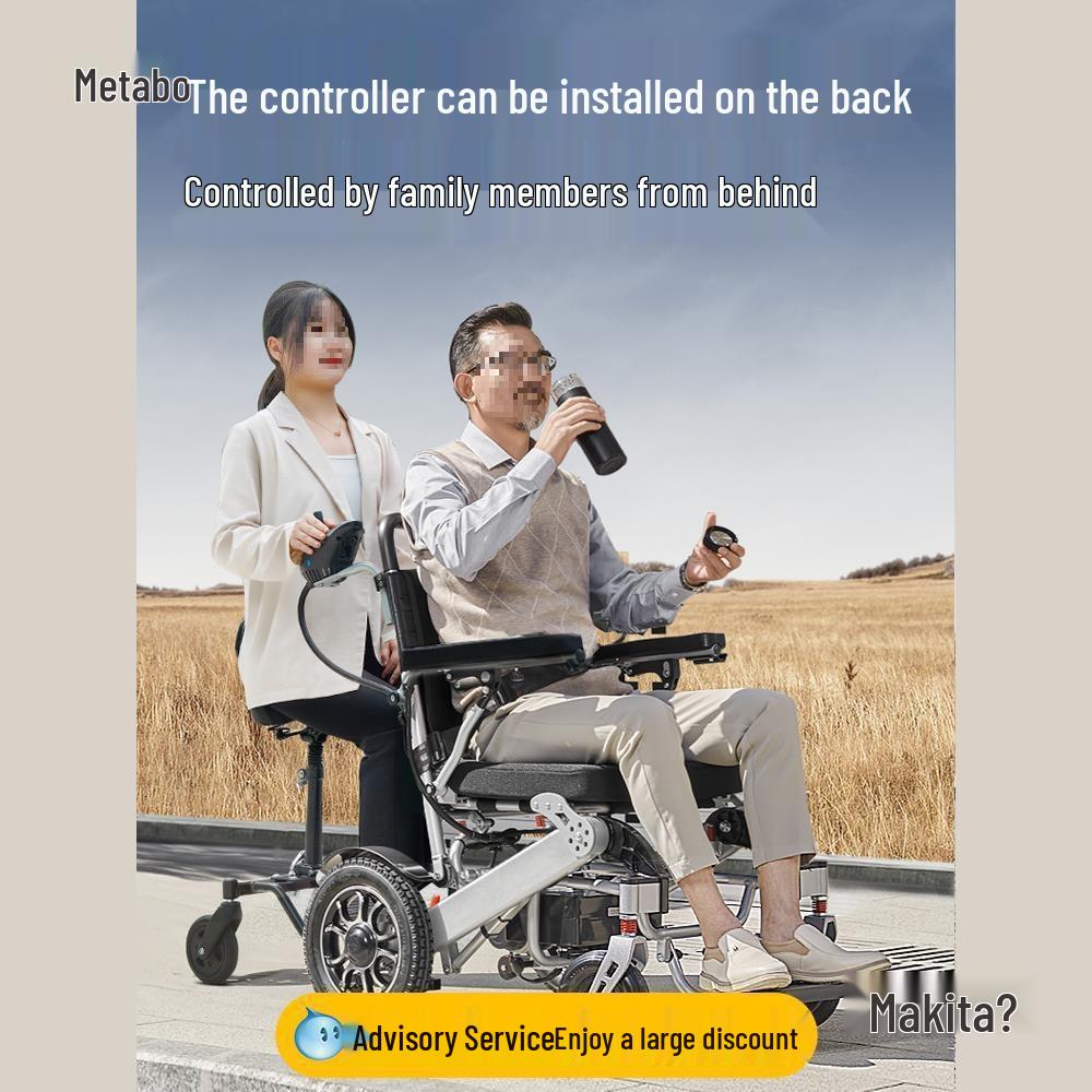 Guardian Electric Wheelchair: Double Smart Folding Mobility Scooter for Disabled & Elderly