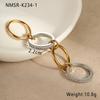 GEMCHIC Women's Stackable Geometric Rings Set, Adjustable 18K Gold Plated Stainless Steel Statement Knuckle Jewelry