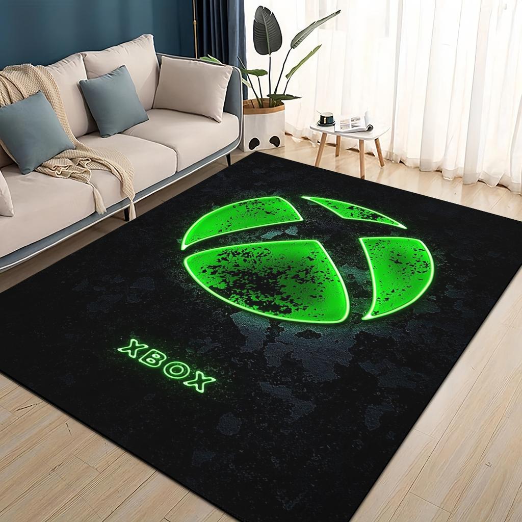 27 Styl Nový Xbox Herní Hráč Logo Hráč Koberec Koberec pro Obývací Pokoj Ložnice Bytová Dekorace, dětská Hra Protiskluzový pro Pohovku Rohožka