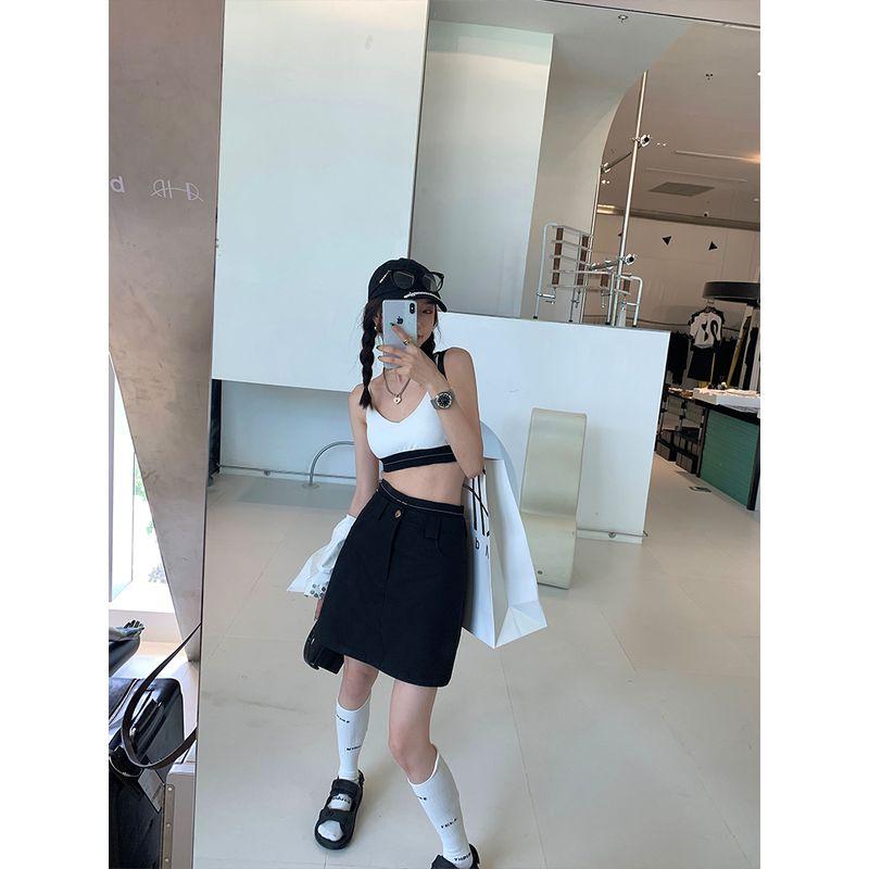 

Район Оуян Белый Комплект Модной Интимной Одежды Женский Летний Стильный Нишевый Стиль Спортивный Топ-Слинг Трусики Комплект из двух предметов