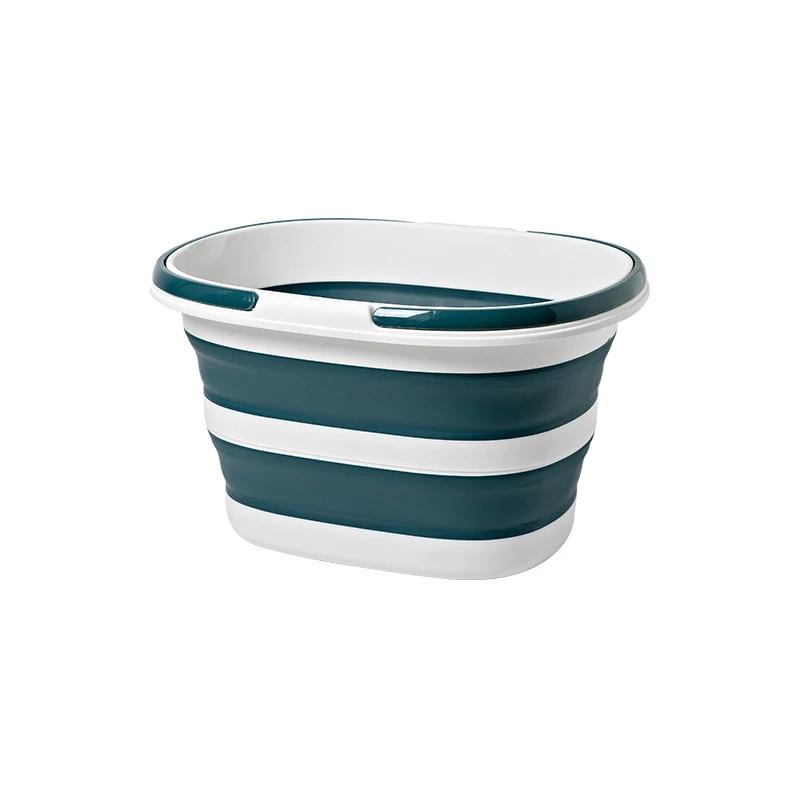 Home Foldable Laundry Bucket, Mop Bucket, Square Double Handheld Dormitory, Portable Storage, Multi purpose Dirty Clothes Basket