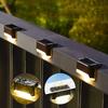 Warm White LED Solar Step Lamp Path Stair Outdoor Garden Lights Waterproof Balcony Light Decoration for Patio Stair Fence Light