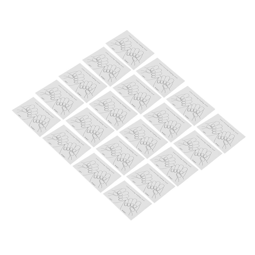 20PCS Nail Art Display Cards Finished Fake Nails Photo Tool for DIY Design Learner Professionals