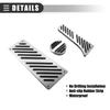 Motoforti Gas Accelerator Brake Footrest Pedal Pad Covers for Smart ForTwo Metal Black Silver 1 Set Mercedes-Benz 2009-2014, Tone,