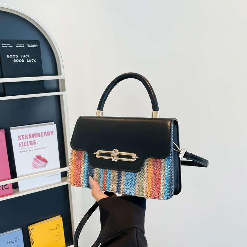 High-end Fashion Woven Straw Niche Bag Style New Versatile Shoulder Bag Texture Portable Messenger Bag