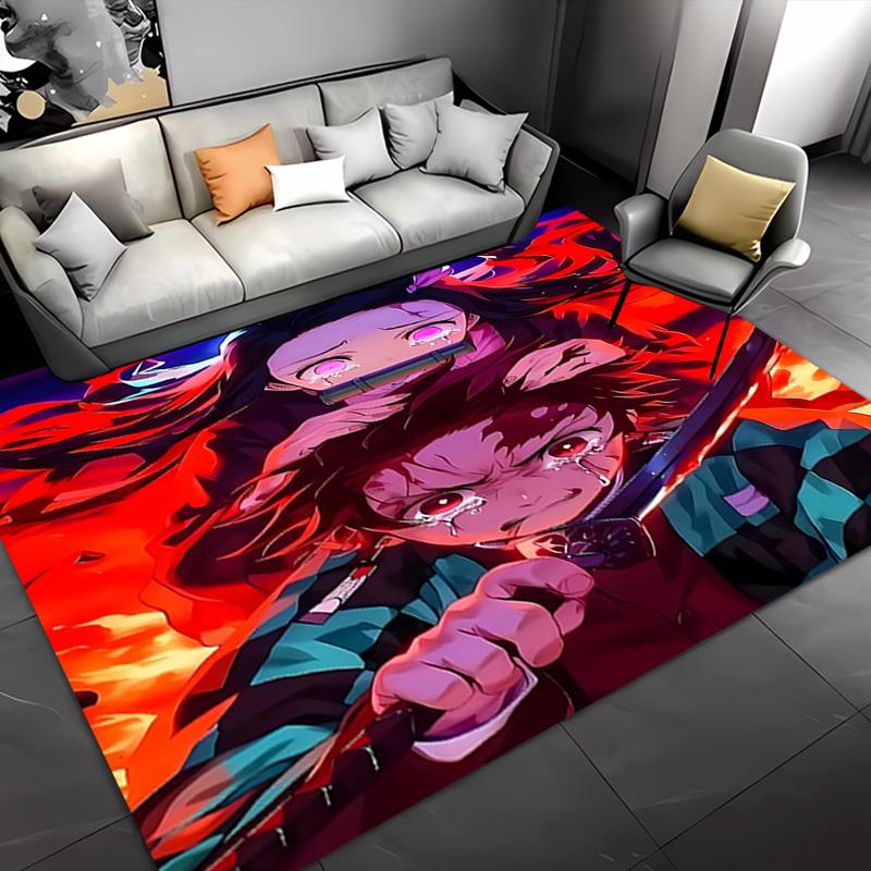 1pc Demon Slayer Entrance Mat, Non-Slip Mat Area Rug,Room Decor, Outdoor Decor, Kitchen Rug,Doormat - Machine Washable, Easy To Clean