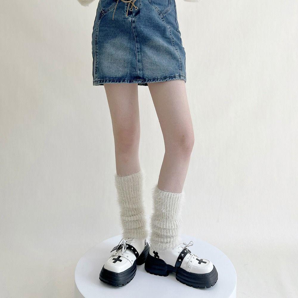 Pile Socks Wool Leg Cover Thickened Gloves Knitted Foot Cover Women Leg Warmers Lolita Arm Sleeves