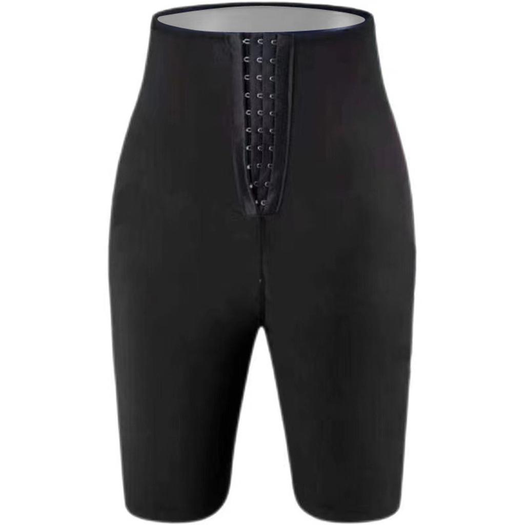 High Waist Waist Trainer Shorts for Women Slimming Body Shaper Workout Running Yoga Compression Pants with Hook Closure and Sweat Enhancing Design