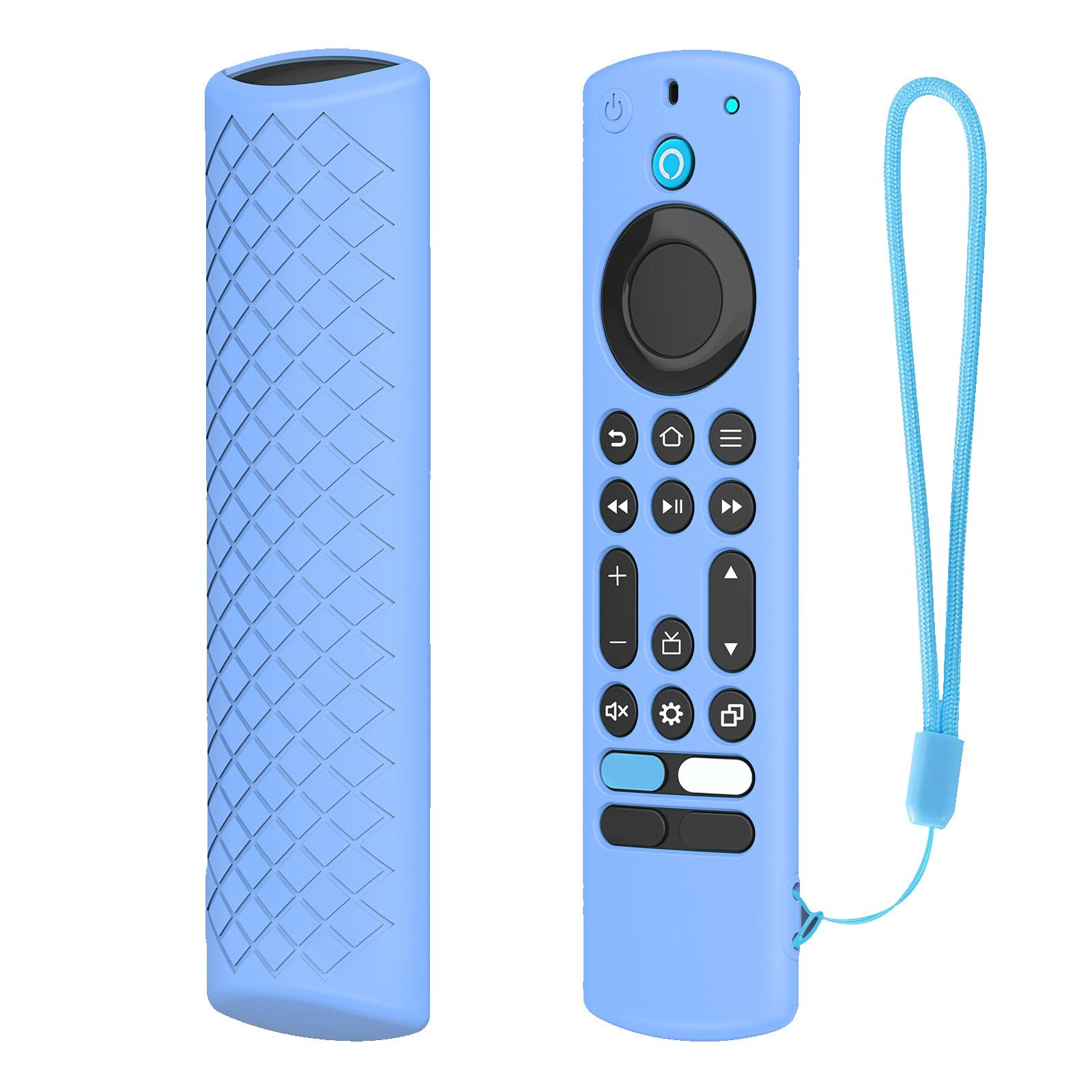 

Shockproof Silicone Cover for Fire TV Stick 4K Max 2nd 2023 Remote Control Reliable Voice Remote Contoller Protectors светло-синий
