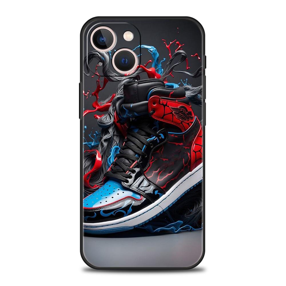 Phone Case Cover for iPhone 17 16 15 14 13 12 Pro Max 11 Pro Max 17 AIR Plus Shockproof Soft TPU Shell Popular Street Sneakers iPhone 16Pro Max