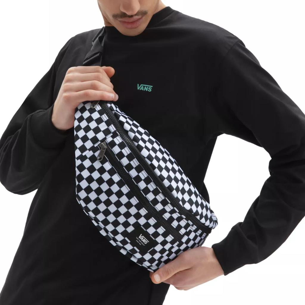 Vans Ward Nylon Sports Bag, Sling Bag, Fanny Pack, Crossbody Bag Regular Unisex Black White VNOA2ZXXHUO