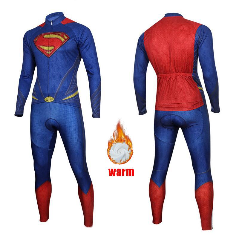 Warm Coat Cycling Jersey Set Men Winter Thermal Fleece Long Sleeve Road Bike Clothing Triathlon Suit Maillot Bicycle Clothes