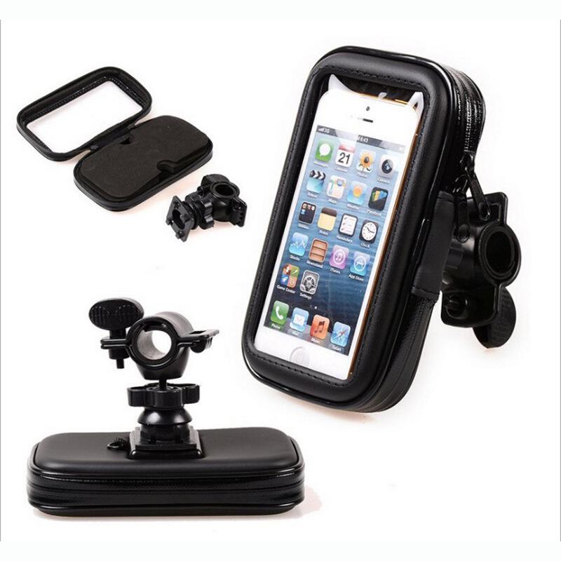 Motorcycle GPS Navigator & Electric Scooter Phone Bag with Holder - Red Trim 4.4 inches чёрный