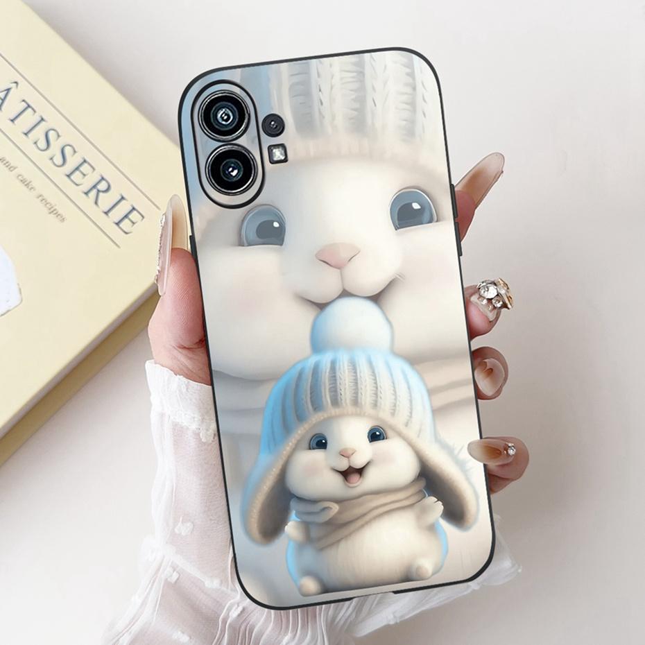 Fashion Painting Phone Case For Nothing Phone (1) Black Silicone Soft Cover For Nothing Phone One Phone1 Cases Bumpers