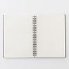 Muji High-Quality Paper Double Ring NotebookRubber Closure Black A5 80 Sheets 6mm Horizontal Rule NAA39A8A