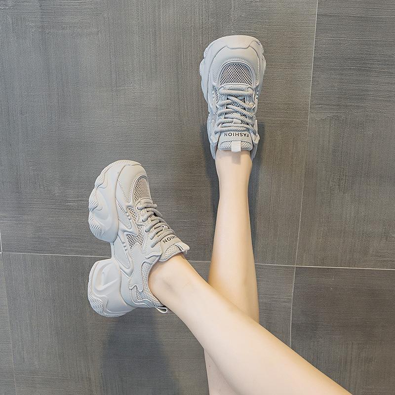 5556 dad shoes women's autumn new color matching mesh breathable versatile dad shoes student sports and leisure shoes