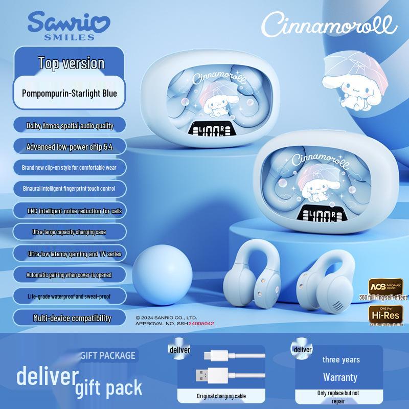Sanrio Pacha Hund Kabellose Over-Ear Bluetooth Gaming-Kopfhörer
