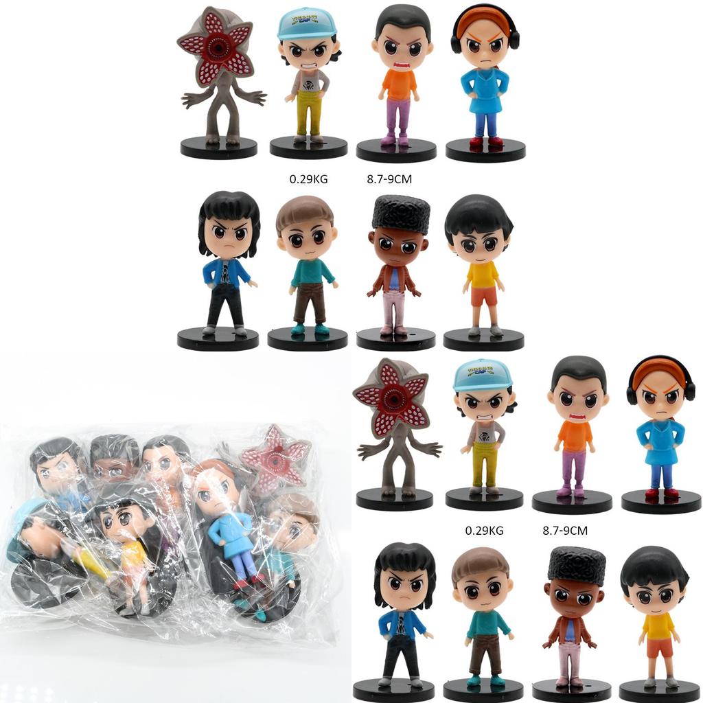Stranger Things 5 Collectors Pvc Figurines With Bases For Desk Display And Collecting