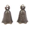 2 Stücke Retro China Mini Bronze Skulptur Beten Buddha Feng Shui Glocke Hausgarten Dekorative Windglocken Auto Anhänger Zubehör
