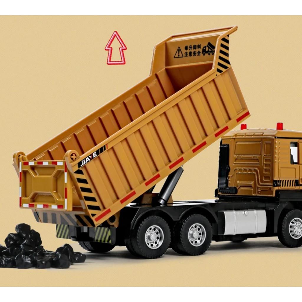 1/50 City Heavy Tipper Truck Model Diecasts Metal Toy Slag Coal Mine Transport Vehicles Car Model Sound and Light Childrens Gift