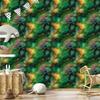 Bottle green, green and sea green ink wallpaper 50x1000