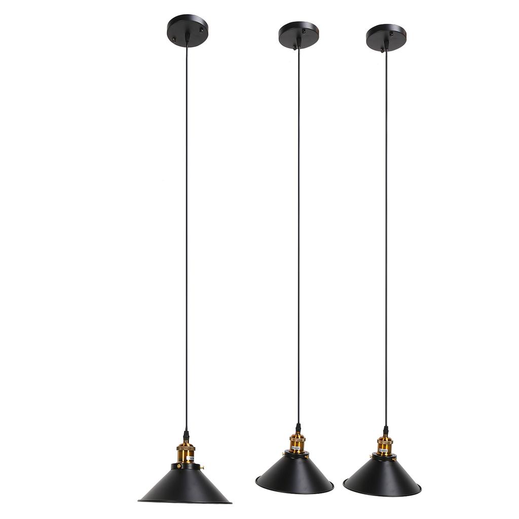 3Set E27 Industrial Ceiling Light Black Wrought Iron Ceiling Light Corridor Light for Outdoor