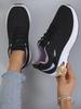 Spring and Autumn New Women's Casual Sports Shoes Comfortable, Breathable, Lightweight, Wear Resistant, Strap up Sports Shoes
