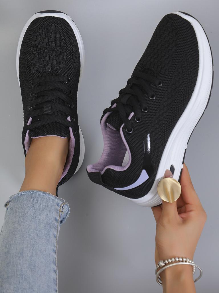 Spring and Autumn New Women's Casual Sports Shoes Comfortable, Breathable, Lightweight, Wear Resistant, Strap up Sports Shoes