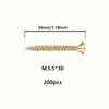 Self-Tapping Screws Class 8.8 - Flat Head, Fully Threaded for Wood - Self-Locking 3.5 mm Diameter by 16/20/25/30 mm Length