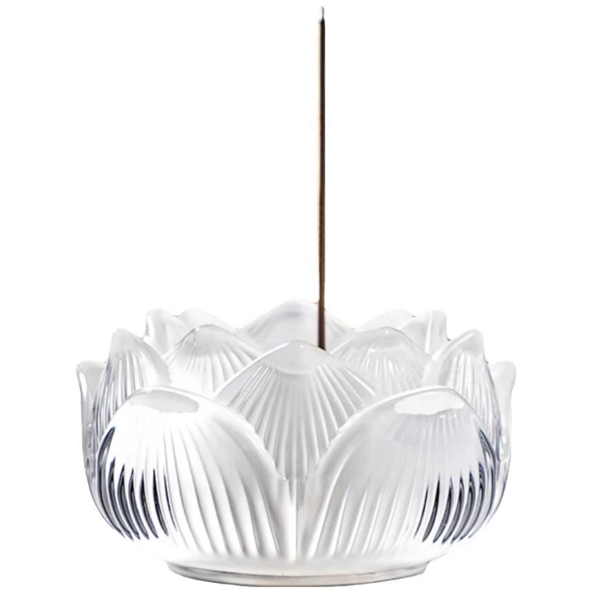 

Lotus Crystal Incense Holder Handcraft with Ceramics Home decor use to burning of incense Peaceful and Quite Wall cabinet art
