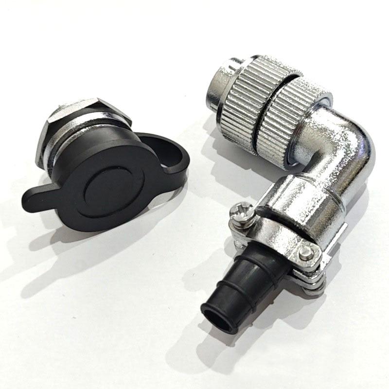 WF28 90° Stecker-Buchse Luftfahrtstecker M28 Vierkantflansch Wasserdicht IP67 Stecker