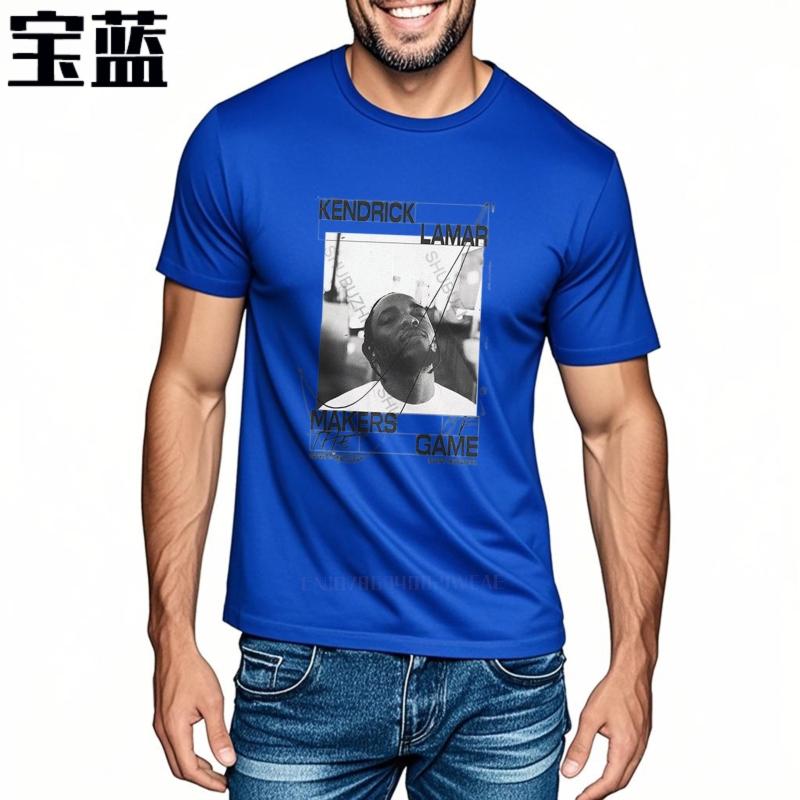 Men Summer Brand Tshirt Cotton Streetwear Cool TShirt KENDRICK LAMAR MAKERS GAME Fashion Unisex Crew Neck Teeshirt Euro Size