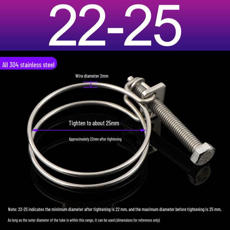 Stainless Steel Double Wire Hose Clamp Set