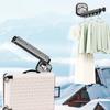 1 Section Retractable Folding Clothes Drying Rack Aluminum Alloy Balcony Window Space Saving Suction Cup Hanging Rack