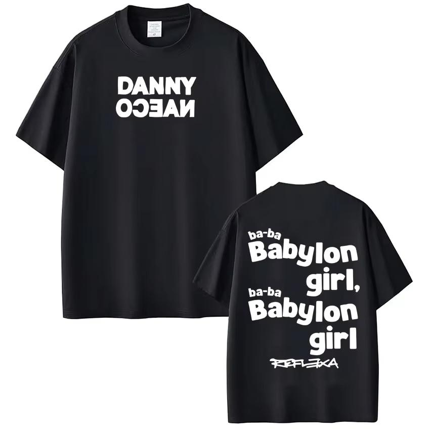 Rapper Danny Ocean Tour 2026 Graphic T Shirt Mens Hip Hop Fashion Tshirt pure Cotton Short Sleeve Casual Comfort Streetwear