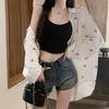 Loose Lazy Style Bow Printing Long-sleeved Shirt Women's Spring and Summer New Design Sense Casual Sunscreen Shirt Top
